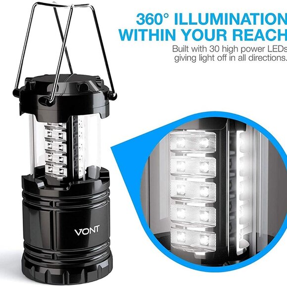 2 Pack LED Camping Super Bright Portable Lanterns - Picture 3 of 6